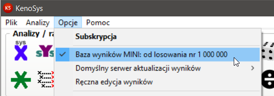 [Opcja] Baza wyników MINI