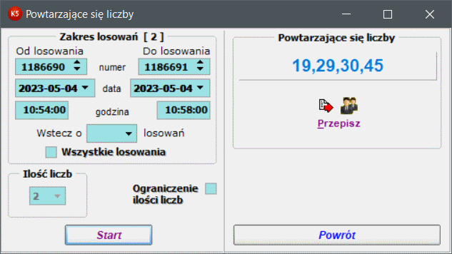 Powtarzające się liczby